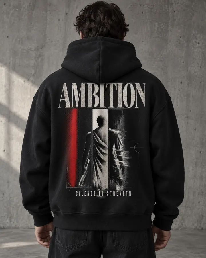 Life Path Silence Is Strength black hoodie mockup